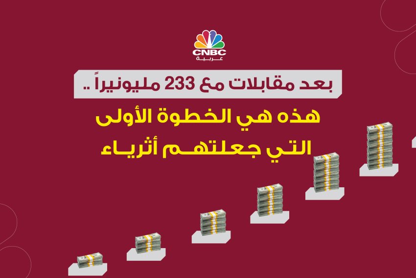 بعد مقابلات مع 233 مليونيراً .. هذه هي الخطوة الأولى التي جعلتهم أثرياء