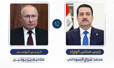 بوتين يعبر للسوداني عن رفضه المساس بأجواء العراق وسيادته