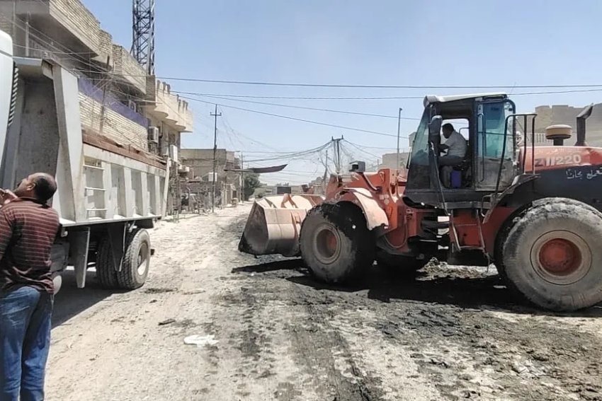 محافظة بغداد تنفذ حملة خدمية واسعة في منطقة الدسيم شرقي العاصمة