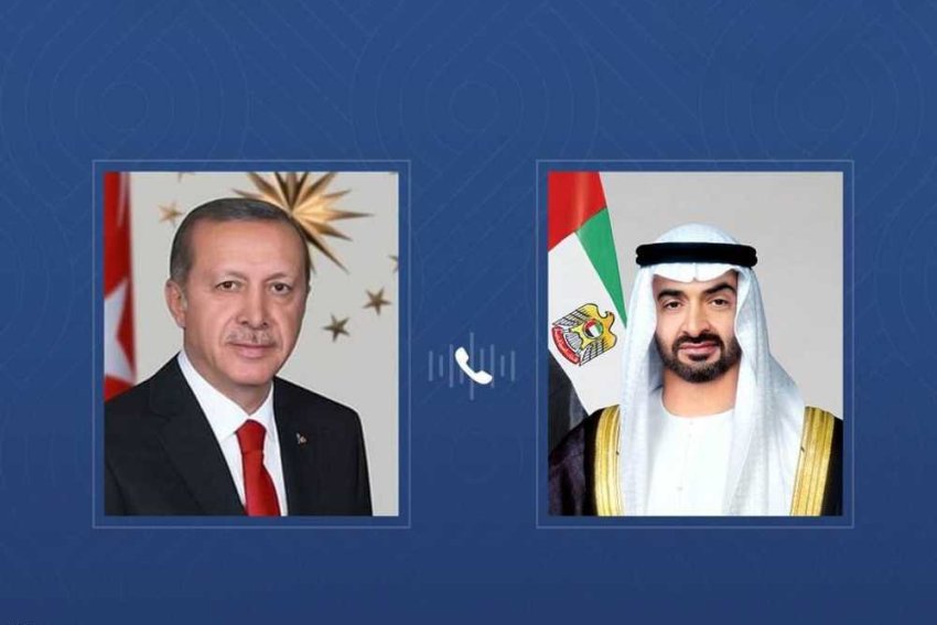 الشيخ محمد بن زايد وأردوغان يبحثان هاتفيا التطورات الإقليمية