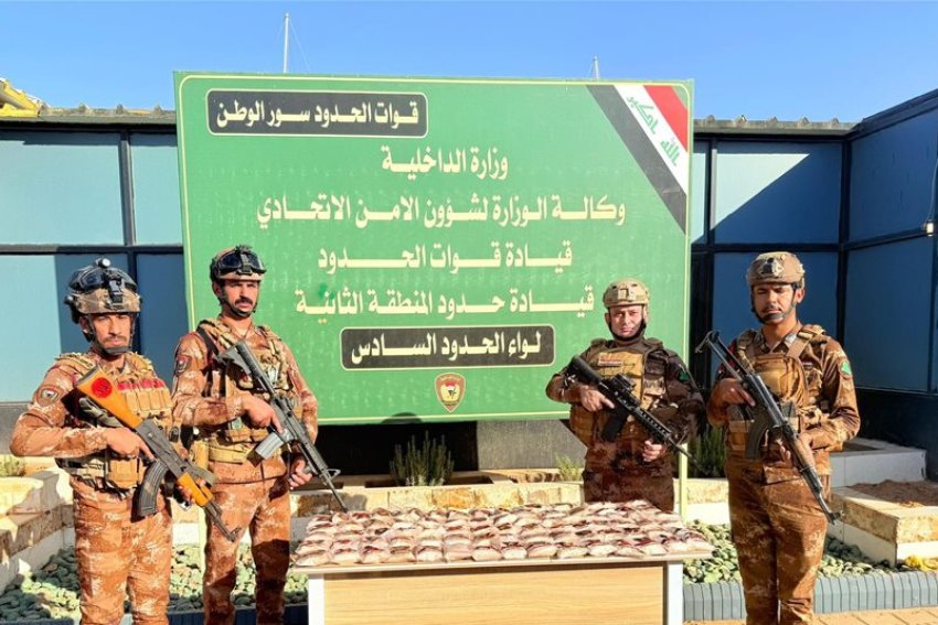 إحباط تهريب 80 ألف حبة مخدرة عبر منطاد على الشريط الحدودي العراقي