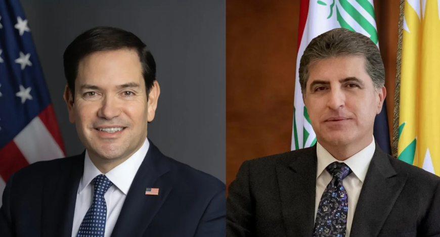 بارزاني وروبيو يؤكدان أهمية التنسيق لدعم الاستقرار والأمن في العراق وسوريا