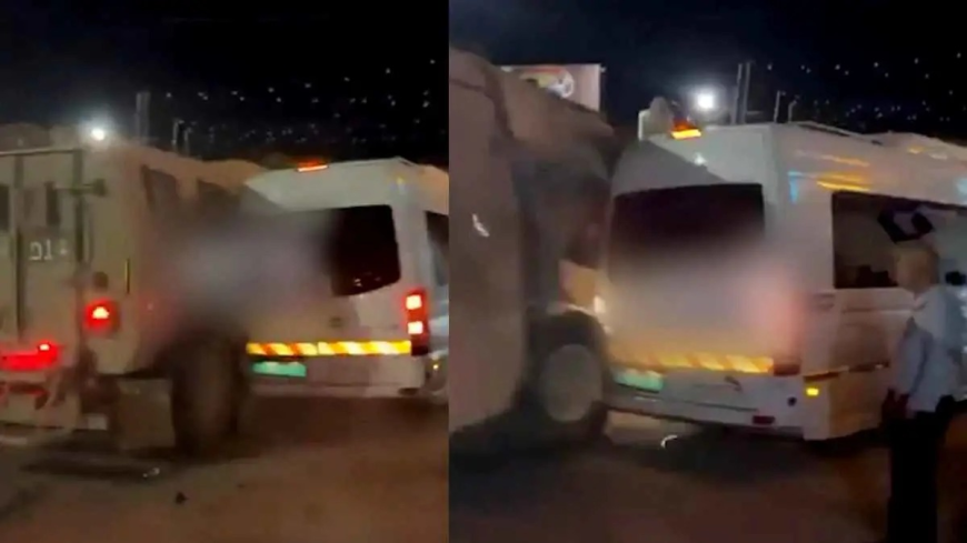 آليات إسرائيلية تصطدم عمدا بحافلة تقل حجاجا في جنين
