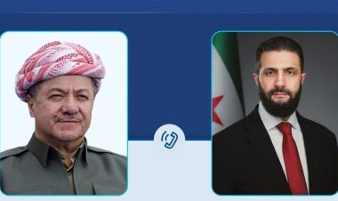 الشرع يتصل بالبارزاني ويؤكد على وحدة سوريا وسيادتها